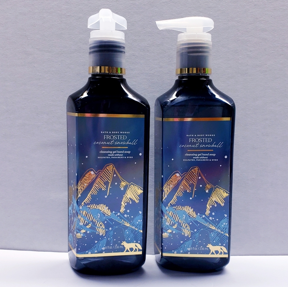 Bath & Body Works FROSTED COCONUT SNOWBALL Cleansing gel Hand Soap, 8 oz (2pack)